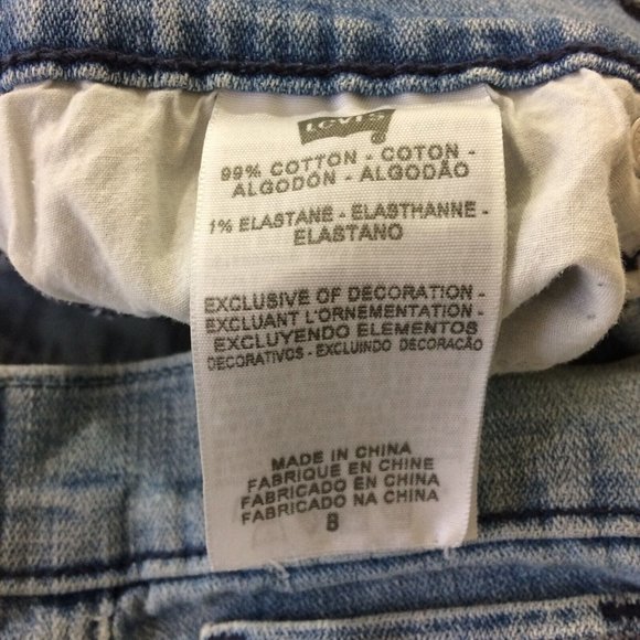 Levi's 515 Women's Denim Capri Light Wash Blue Jeans Cuffed Size 8 (32x20.5) - Picture 4 of 8